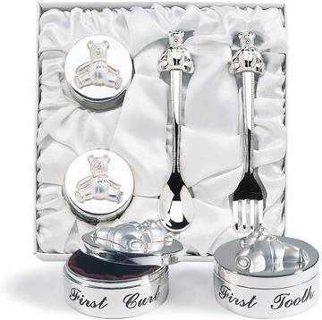 Baby's First Curl and First Tooth Keepsake Box Collection