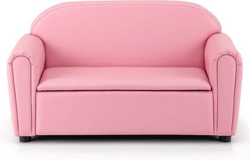 Costzon Kids 2 in 1 Double Seat Sofa w/Under Seat Storage