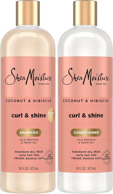 SheaMoisture Curl & Shine Shampoo & Conditioner Large Pack