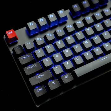 YMDK PBT Double Shot Shine Through Colored Keycaps Set
