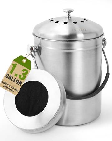 Classic 430 Stainless Steel Compost Caddy