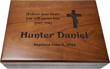 Engraved Baptism Box for Boys