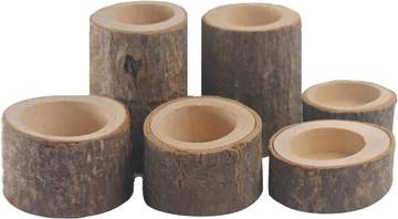 Rustic印度Modern Tea Light Candle Holders Set - Unplugged Wax Melts, 4 oz, Pack of 6