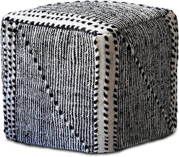 Moroccan Style Hand Woven Beni Ouarain Wool Pouf