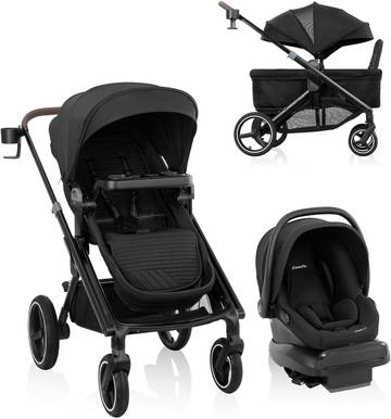 Theعض Sleek Compact Travel System Stroller & MESA Infant Car Seat