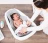 3-in-1 Grow with Me Baby Bathtub with Foam Padded Air Mesh Sling