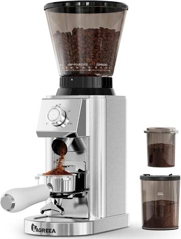 IAGREEA Coffee Grinder for Home Use, Conical Burr Espresso Grinder 48 Grind