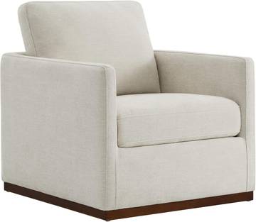Swivel Accent Chair with FSC Certified Wood Base