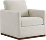 Swivel Accent Chair with FSC Certified Wood Base