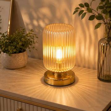 HyggeWest Helios Table Lamp - Handcrafted Recycled Glass