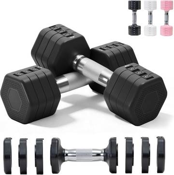 AmazonBasics Cast Iron Dumbbell Set - 20 lb (10 lb each)