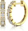 AUrate New York Lab-Grown Diamond Huggie Hoop Earrings (0.30ctw, 14k Recycled Gold)