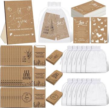 Seedling Love Wedding Guest Book - Eco-Friendly, Recyclable, Kraft Paper