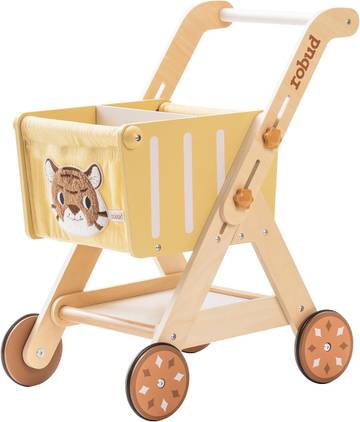 Montessori Wooden Toddler Baby Shopping Cart Set