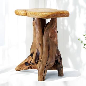 WELLAND Solid Wood Pedestal End Table