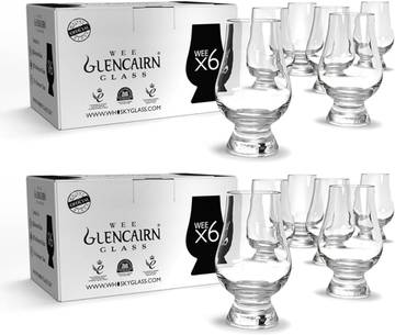 Glencairn The WEE Crystal Whisky Glass Set of 12 - Mini Size 3.34in, 85mm Whiskey Tasting Glass