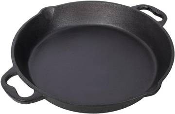 Utopia Kitchen 14-inch Cast Iron Skillet with Stainless Steel Handles