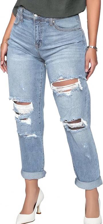 ECOTURE Women's Vintage High Waisted Mom Jeans