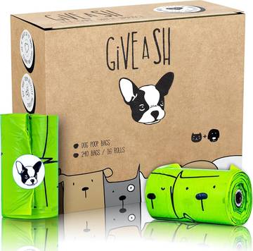TÜV Austria OK compost HOME certified Dog Poop Bags - 240 (16 Rolls)
