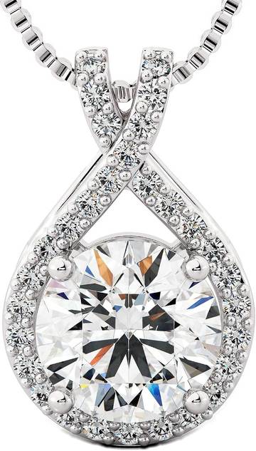Moissanite Infinity Gift Necklace for Women