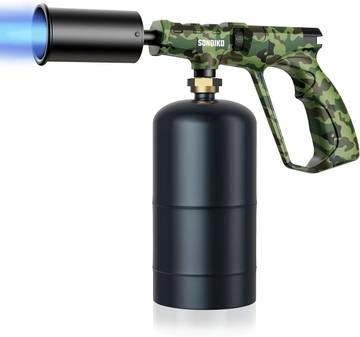 Sondiko Propane Torch Head - Powerful Kitchen Torch for Cooking, BBQ, and Steak Searing - Sous Vide - Charcoal Lighter and Welding Torch - Perfect Campfire Starter(Propane Tank Not Included)
