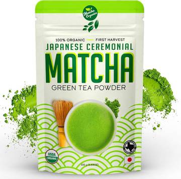 Ceremonial Grade Matcha Powder 100g - 1st Harvest Japanese Green Tea - USDA and JAS Certified