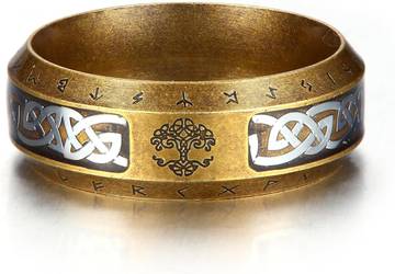 Stainless Steel Tree of Life Viking Amulet Ring