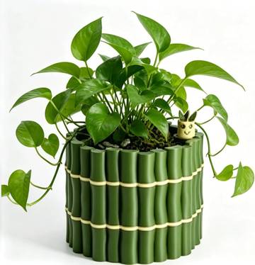 Self-Watering Bamboo Pot