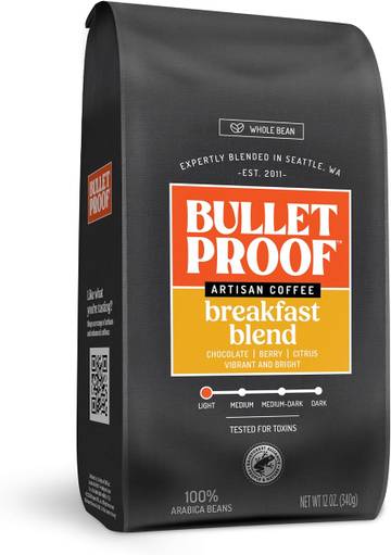 Organic Breakfast Blend Whole Bean Coffee