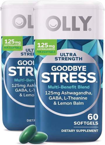 Lusta Stressa Stress Support for Women & Men, with Magnesium Citrate, 120 Vegetarian Capsules