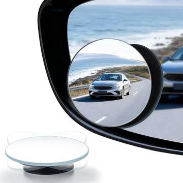 LivTee Blind Spot Mirror, 2" Round HD Glass Frameless Convex