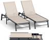 Weatherby Bamboo Patio Lounge Chairs - Set of 2