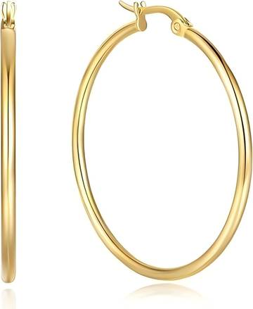 Classic 14kt Gold Hoop Earrings