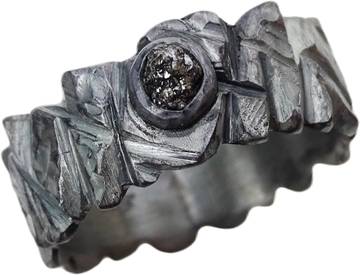 Hand-forged Repurposed Silver Men's Ring - The Wanderer