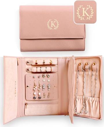 Personalized Initial Travel Jewelry Case
