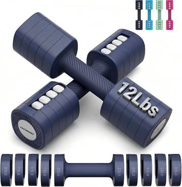 EcoS Duty Dumbbell Set - Eco-friendly, Biodegradable, and Durable Dumbbells - 12 lb (6 lb each)