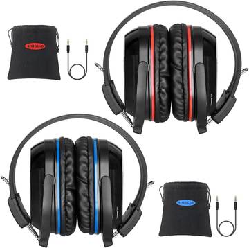 SIMOLIO 2 Pack IR Wireless Headphones for in Car TV Video Audio Listening
