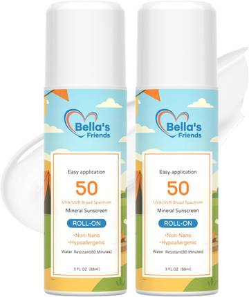 Amazon Essentials Kids Mineral Sunscreen Lotion, SPF 50+