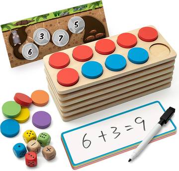 Ten-Frame Set Math Manipulatives for Kindergarten Elementary Homeschooling