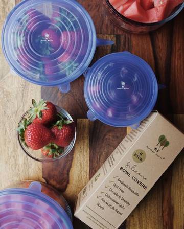 Abear Reusable Silicone Food Covers - Set of 6 Multicolored