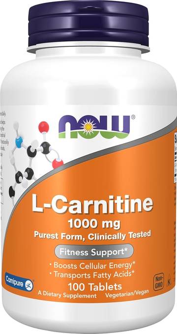 NOW Supplements L-Carnitine 1000 mg Tablets