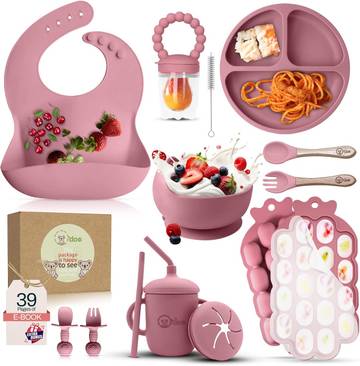 O'doe™ Baby Weaning Set, 15 Pcs Silicone Baby Feeding Set