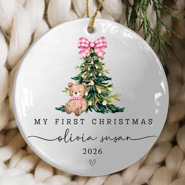 Personalized 2026 Baby's First Christmas Ornament