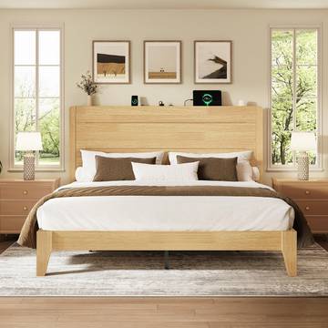 Sustainable World Solid Wood Bed Frame