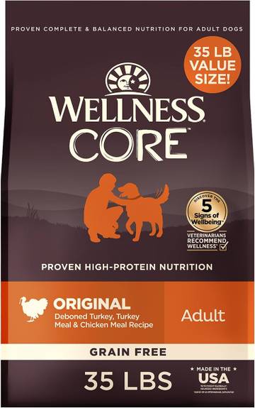 Wellness CORE Grain-Free Original Deboned Turkey, Turkey Meal & Chicken Meal Recipe Dry Dog Food