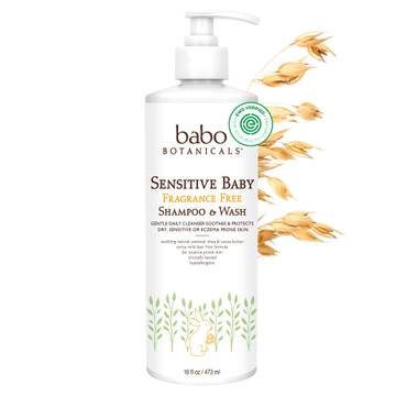 Babo Botanicals Sensitive Baby 2 in 1 Shampoo & Wash