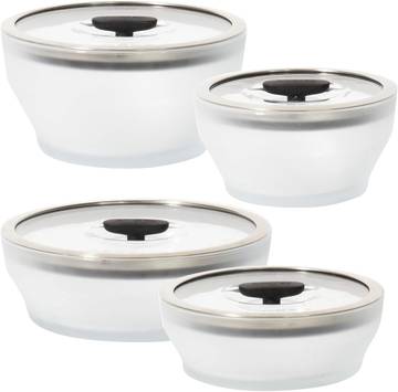 Glass Microwave-Safe Cookware Set, 8-Piece (Black Sesame)