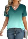 Rapbin Women's Plus Size V-Neck Tunic Blouse