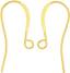 Fairmined 18k Yellow Gold Solder-Filled Earring Hooks