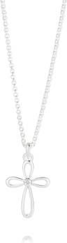 Molly B London 925 Sterling Silver Cherish Diamond Cross Necklace for Girls